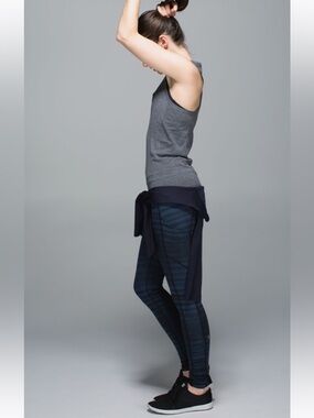 Lululemon Women’s Speed Tight III *All Full-On Luxtreme * Deep Navy Black Stripe